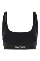 Black stretch modal crop top -  | High Quality Luxury Handbag Shop