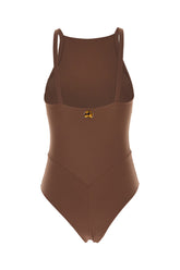 Brown stretch nylon swimsuit -  | High Quality Luxury Handbag Shop