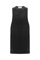Slate cotton sleeveless t-shirt -  | High Quality Luxury Handbag Shop