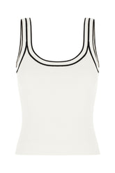 White viscose blend top -  | High Quality Luxury Handbag Shop