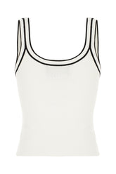 White viscose blend top -  | High Quality Luxury Handbag Shop