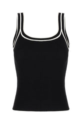 Black viscose blend top -  | High Quality Luxury Handbag Shop