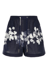 Printed linen blend shorts -  | High Quality Luxury Handbag Shop