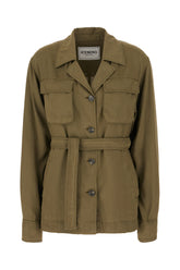 Military green lyocell jacket -  | High Quality Luxury Handbag Shop