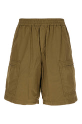 Olive green cotton bermuda shorts -  | High Quality Luxury Handbag Shop