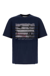 Navy blue cotton t-shirt -  | High Quality Luxury Handbag Shop