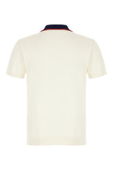 Ivory cotton polo shirt -  | High Quality Luxury Handbag Shop