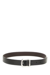 Black leather reversible belt -  | High Quality Luxury Handbag Shop