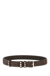 Chocolate suede belt -  | High Quality Luxury Handbag Shop
