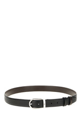 Black leather reversible belt -  | High Quality Luxury Handbag Shop