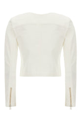 White stretch cotton jacket -  | High Quality Luxury Handbag Shop