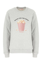 Melange grey cotton sweatshirt -  | High Quality Luxury Handbag Shop