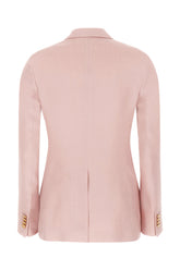 Pink stretch wool blend blazer -  | High Quality Luxury Handbag Shop