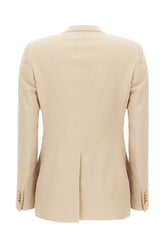 Beige polyester blend blazer -  | High Quality Luxury Handbag Shop