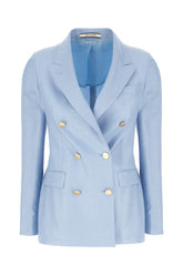 Light blue wool blend blazer -  | High Quality Luxury Handbag Shop