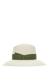 Ivory straw Claudette Panama hat -  | High Quality Luxury Handbag Shop