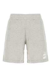 Melange grey cotton bermuda shorts -  | High Quality Luxury Handbag Shop
