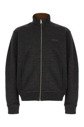 Charcoal wool blend sweatshirt -  | High Quality Luxury Handbag Shop