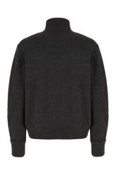 Charcoal wool blend sweatshirt -  | High Quality Luxury Handbag Shop