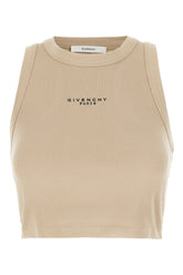 Cappuccino stretch cotton top -  | High Quality Luxury Handbag Shop