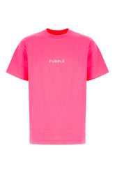 Fluo fuchsia cotton t-shirt -  | High Quality Luxury Handbag Shop
