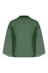 Dark green silk blazer -  | High Quality Luxury Handbag Shop