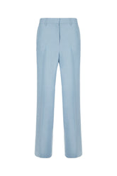 Powder blue viscose blend pants -  | High Quality Luxury Handbag Shop