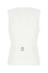 Gilet in misto viscosa bianca -  | High Quality Luxury Handbag Shop