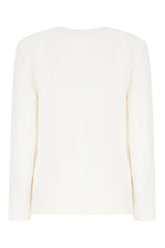 White viscose blend blazer -  | High Quality Luxury Handbag Shop
