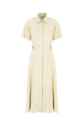 Beige viscose blend shirt dress -  | High Quality Luxury Handbag Shop
