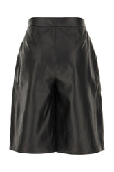 Black leather bermuda shorts -  | High Quality Luxury Handbag Shop