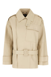 Beige leather trench -  | High Quality Luxury Handbag Shop