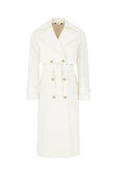 White cotton trench -  | High Quality Luxury Handbag Shop