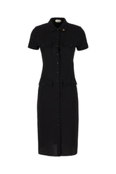 Black stretch viscose dress -  | High Quality Luxury Handbag Shop