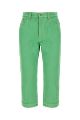 Green denim capri jeans -  | High Quality Luxury Handbag Shop
