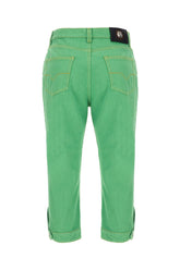 Green denim capri jeans -  | High Quality Luxury Handbag Shop