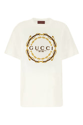 Ivory cotton t-shirt -  | High Quality Luxury Handbag Shop