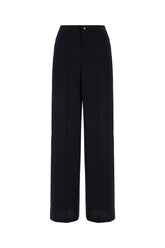 Midnight blue viscose blend pants -  | High Quality Luxury Handbag Shop