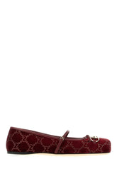 Tiziano red velvet ballerinas -  | High Quality Luxury Handbag Shop