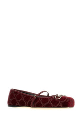 Tiziano red velvet ballerinas -  | High Quality Luxury Handbag Shop