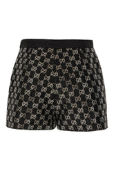Black wool tweed lamè shorts -  | High Quality Luxury Handbag Shop