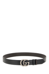 Black leather reversible belt -  | High Quality Luxury Handbag Shop