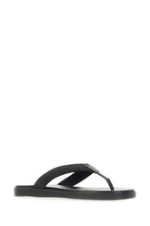 Black leather thong sandals -  | High Quality Luxury Handbag Shop