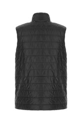 Charcoal nylon reversible sleeveless down jacket -  | High Quality Luxury Handbag Shop