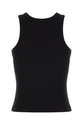Black stretch cotton top -  | High Quality Luxury Handbag Shop
