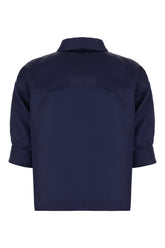 Navy blue silk blouse -  | High Quality Luxury Handbag Shop