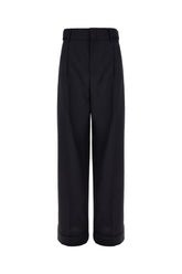 Midnight blue stretch viscose blend pants -  | High Quality Luxury Handbag Shop