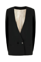 Black stretch viscose blend blazer -  | High Quality Luxury Handbag Shop