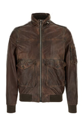 Dark brown leather jacket -  | High Quality Luxury Handbag Shop