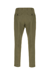 Pantalone in misto lino verde oliva -  | High Quality Luxury Handbag Shop